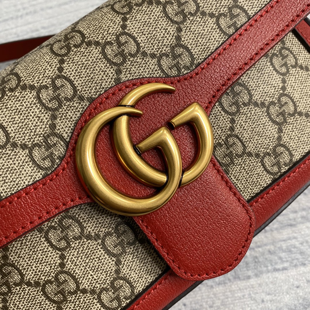 Gucci GG Marmont Matelasse Mini Shoulder Bag 446744 Red